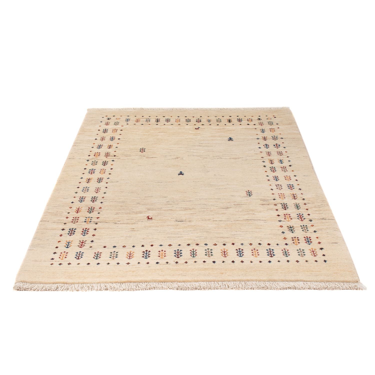 Alfombra Gabbeh - Loribaft Persa - 158 x 110 cm - natural