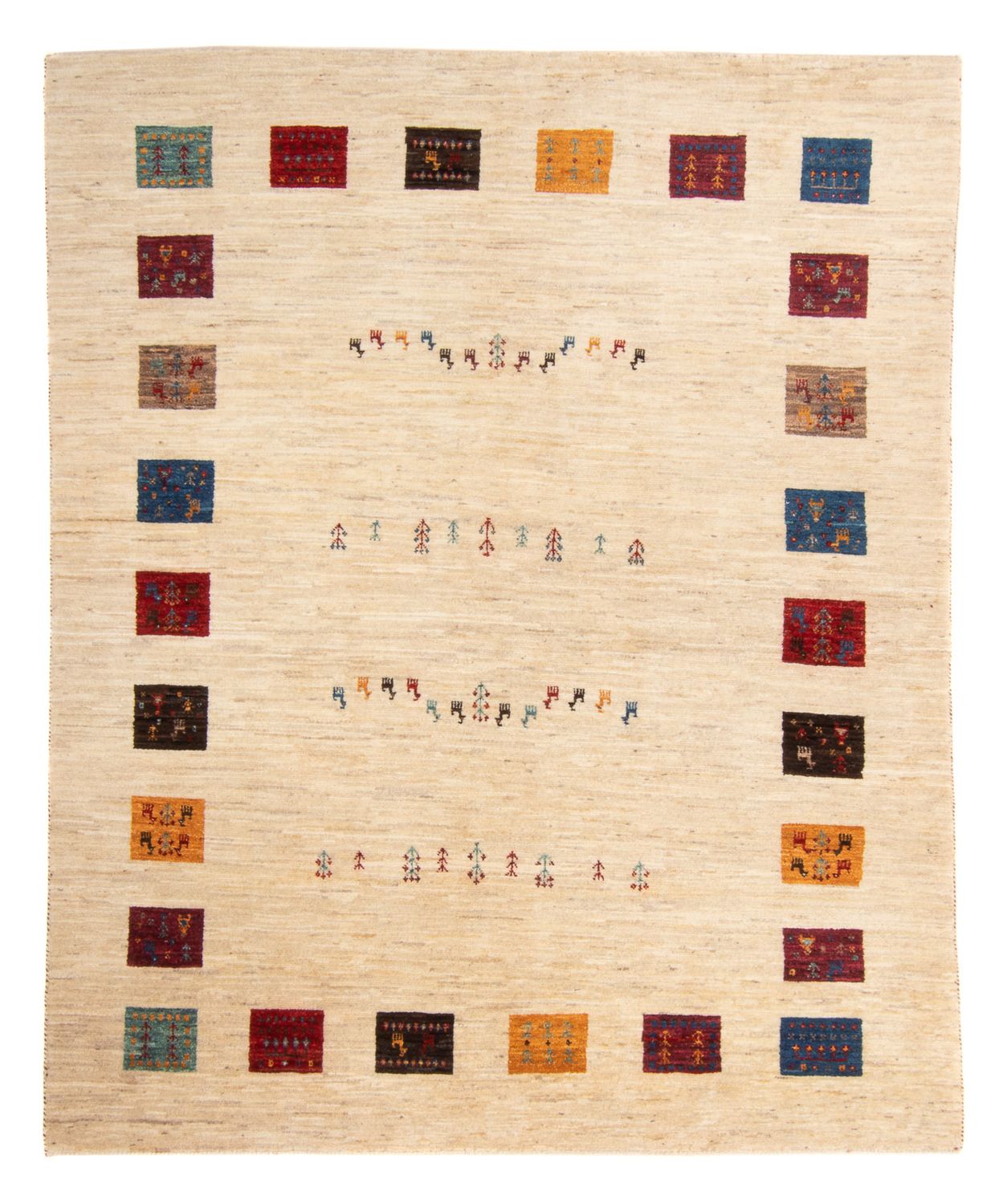 Alfombra Gabbeh - Loribaft Persa - 194 x 151 cm - multicolor