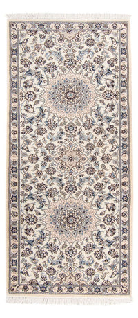 Alfombra de pasillo Alfombra Persa - Nain - Real - 208 x 82 cm - beige