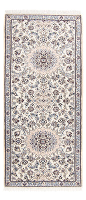 Alfombra de pasillo Alfombra Persa - Nain - Real - 210 x 82 cm - beige