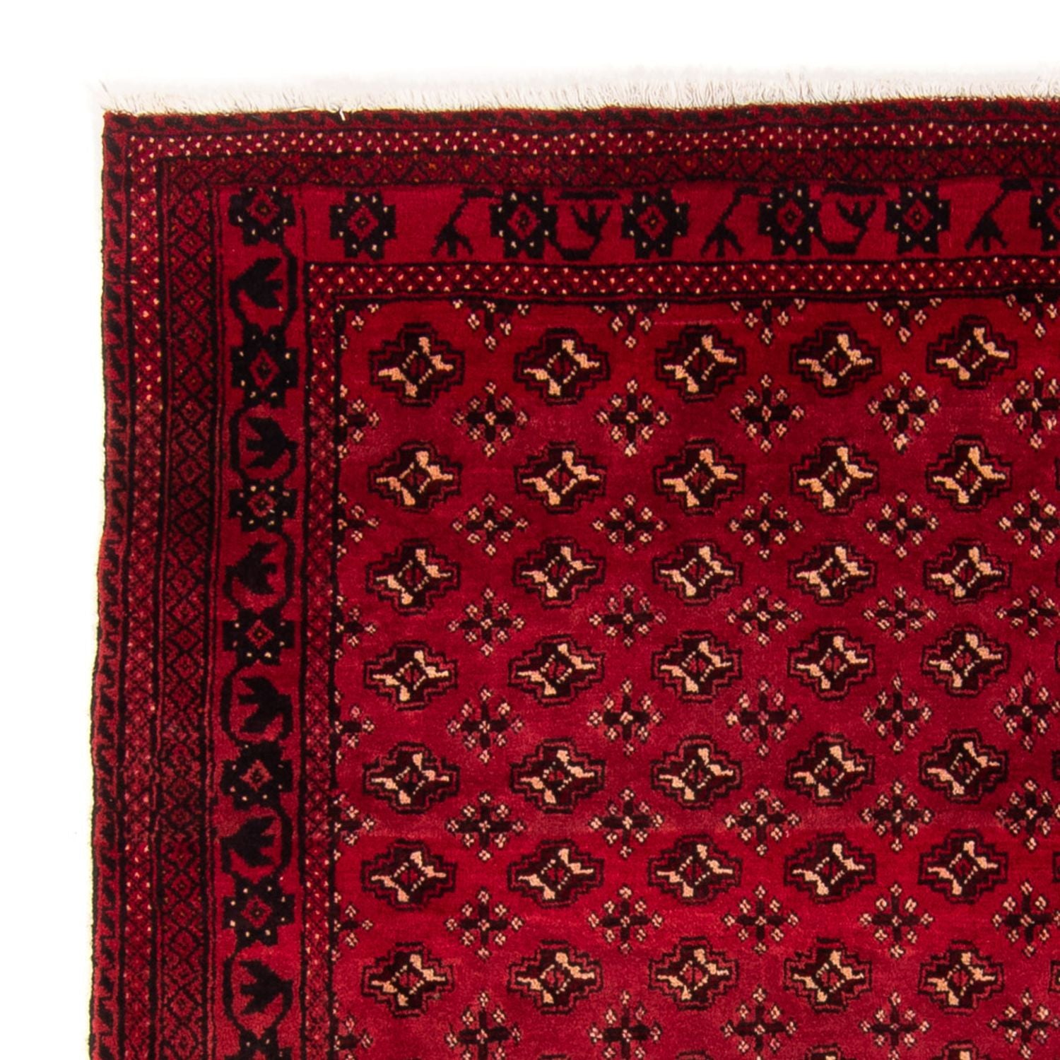 Alfombra Turkaman - 239 x 130 cm - rojo