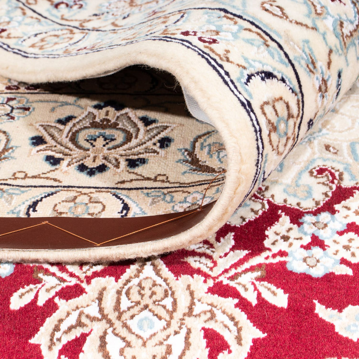 Alfombra Persa - Nain - Real - 245 x 150 cm - rojo