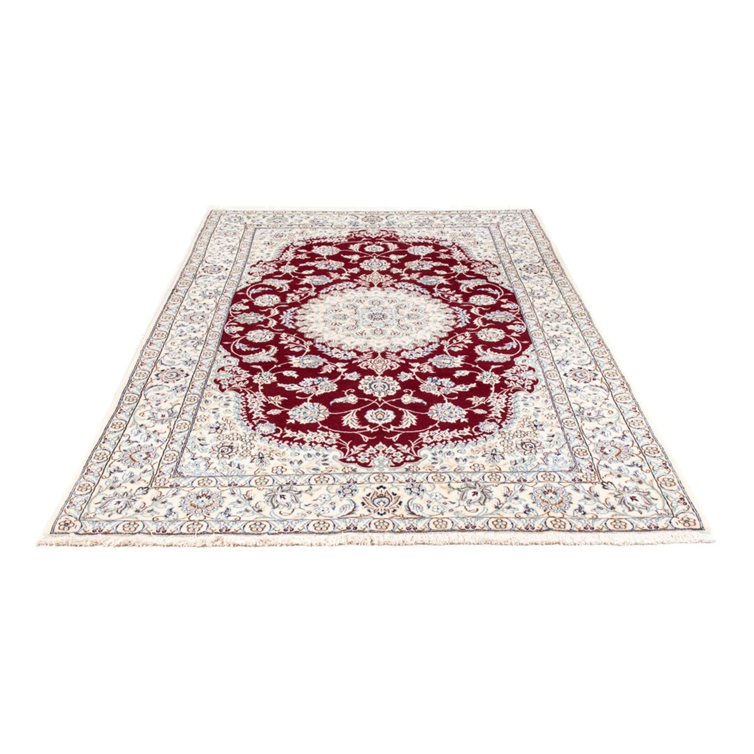 Alfombra Persa - Nain - Real - 245 x 150 cm - rojo