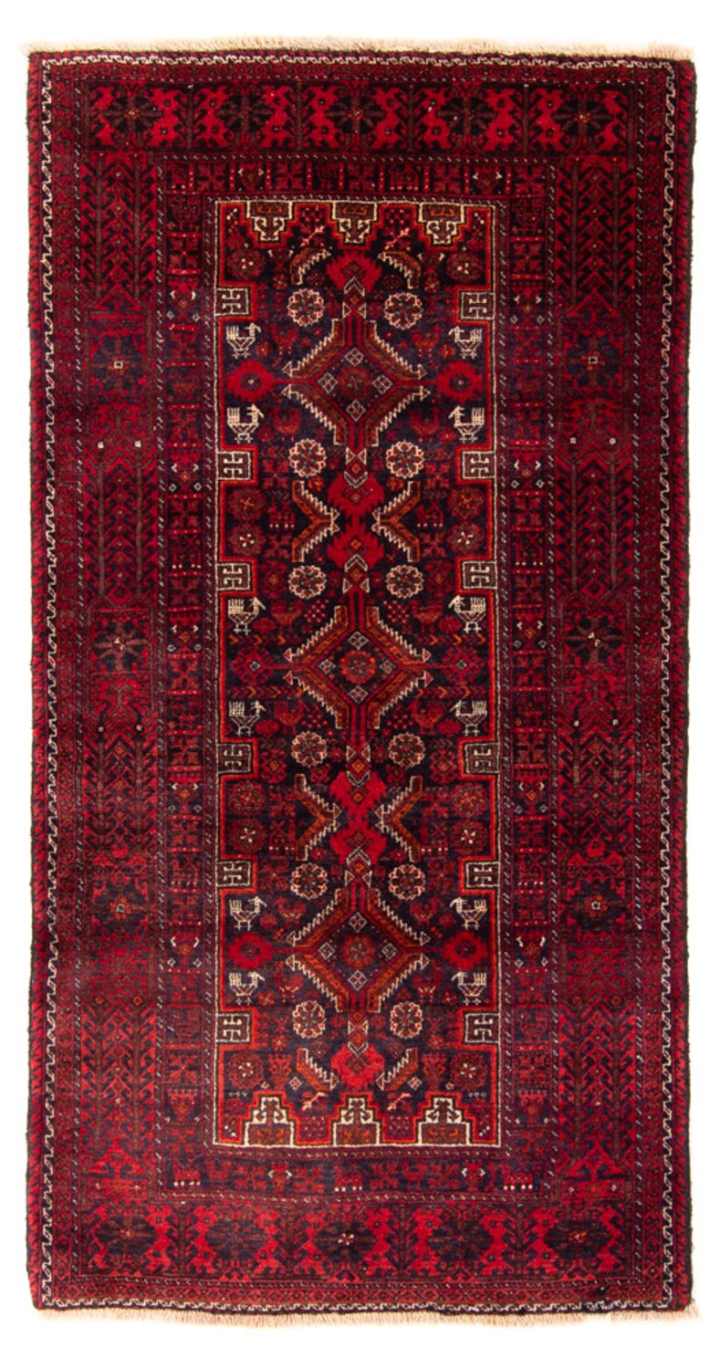 Alfombra de pasillo Alfombra Belutsch - 182 x 96 cm - rojo