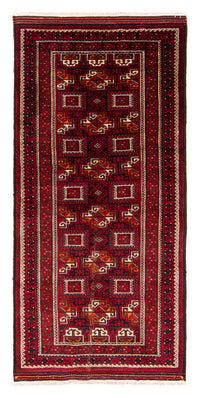 Alfombra de pasillo Alfombra Belutsch - 190 x 90 cm - rojo