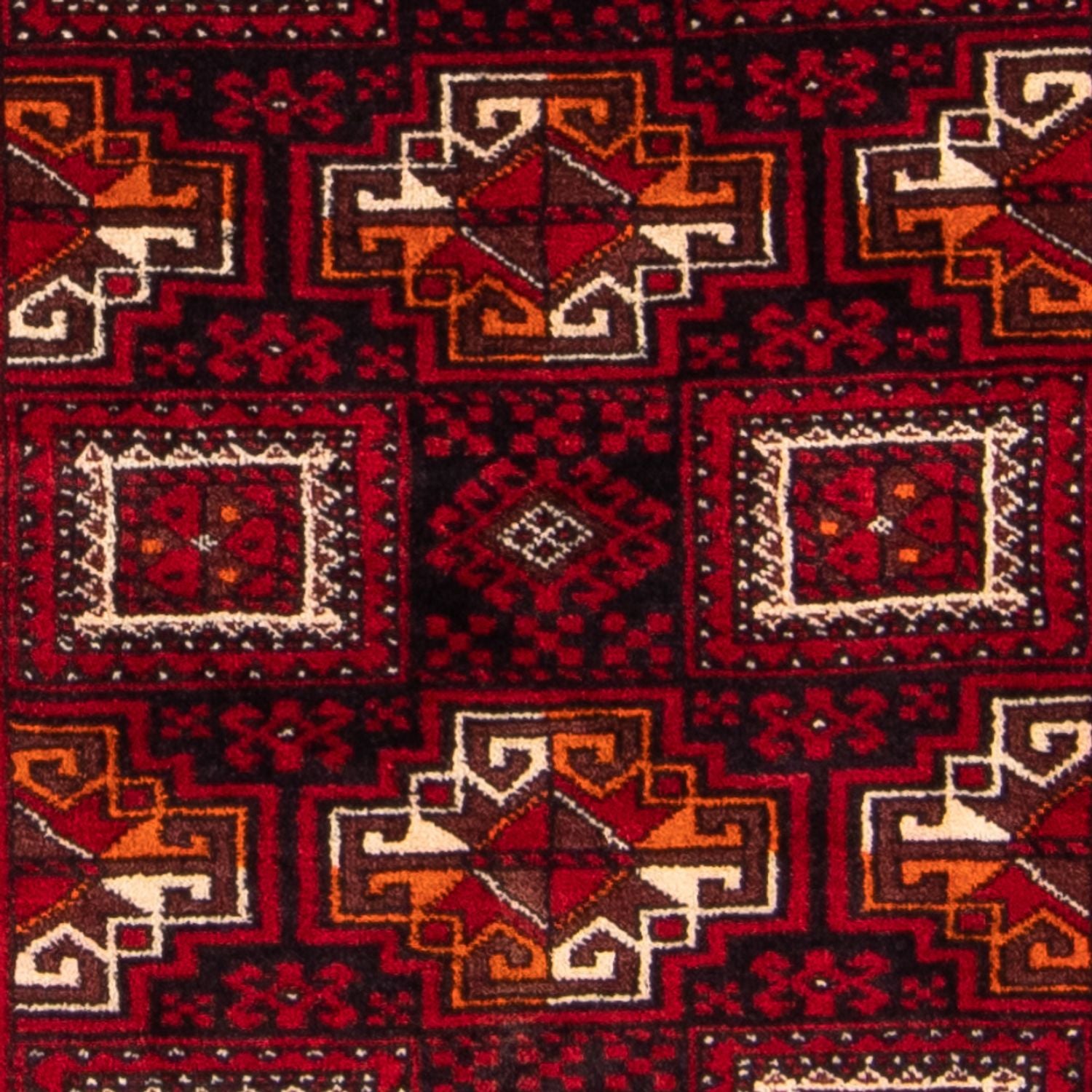 Alfombra de pasillo Alfombra Belutsch - 190 x 90 cm - rojo