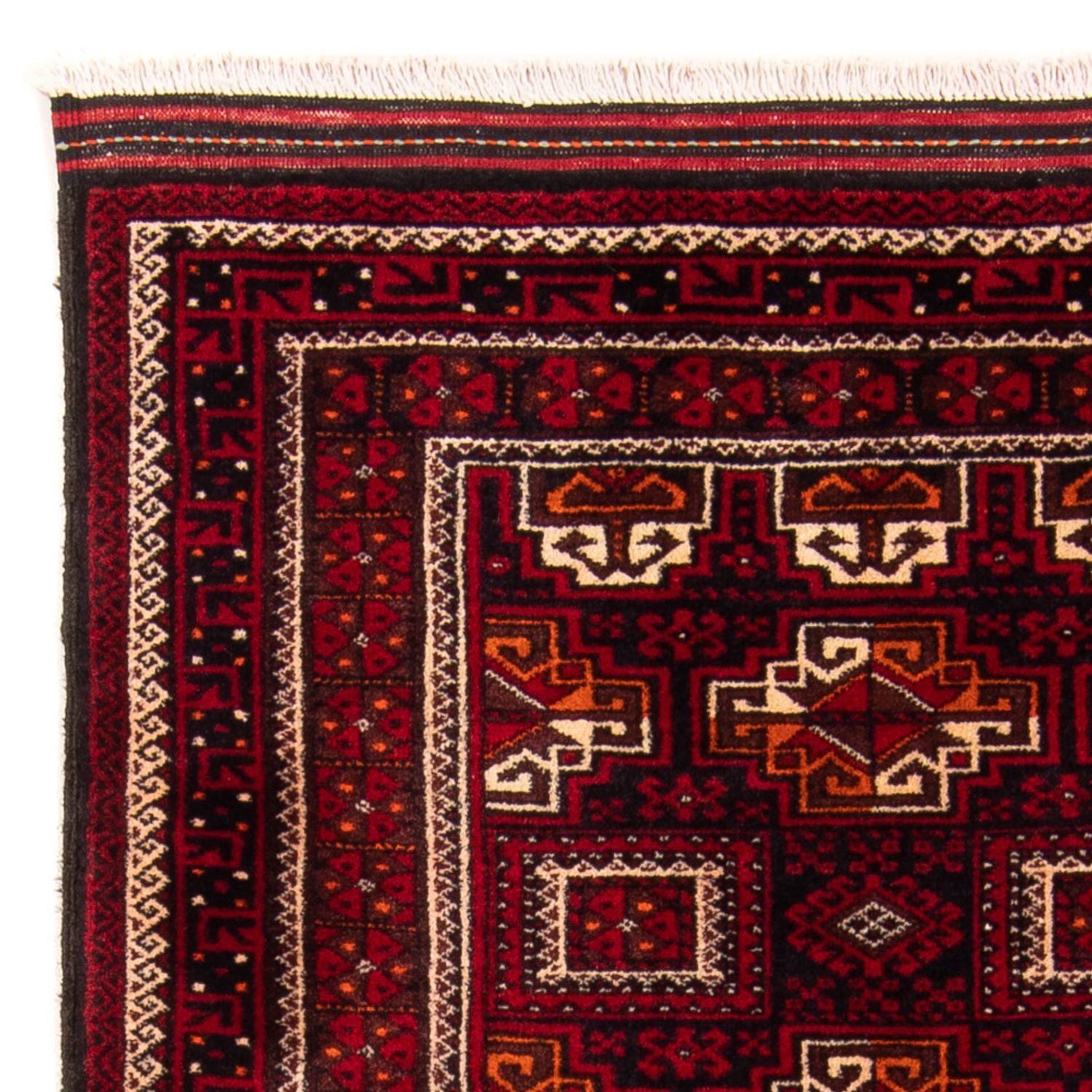 Alfombra de pasillo Alfombra Belutsch - 190 x 90 cm - rojo