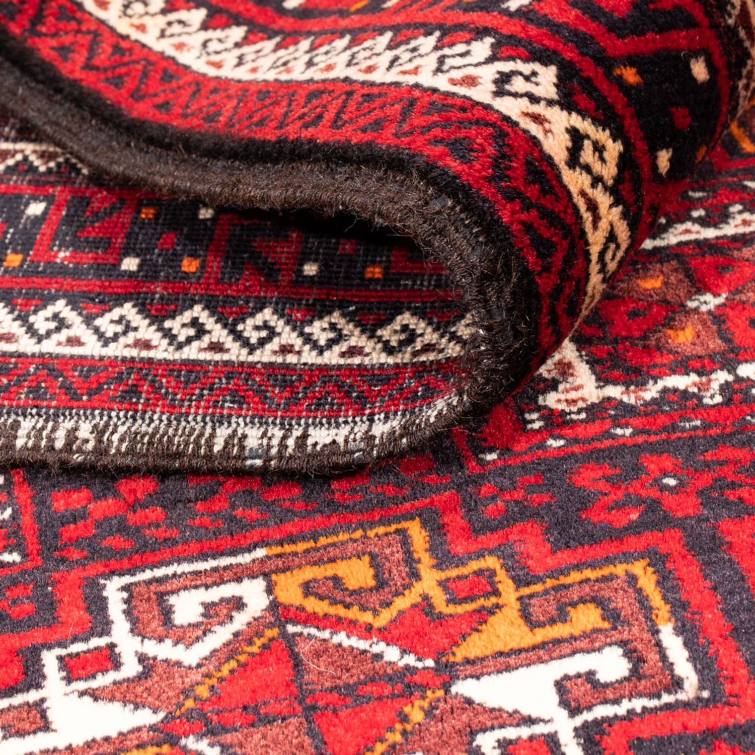 Alfombra de pasillo Alfombra Belutsch - 190 x 90 cm - rojo