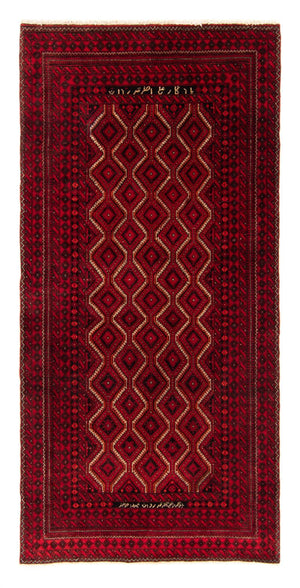 Alfombra de pasillo Alfombra Belutsch - 198 x 92 cm - rojo