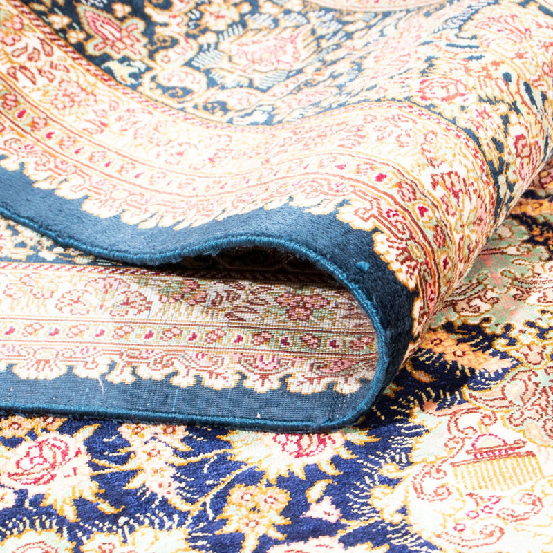 Alfombra de seda - Ghom Seda - Prima - 152 x 102 cm - azul oscuro