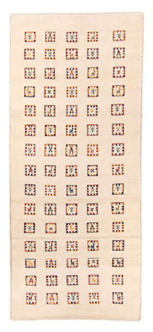 Alfombra de pasillo Alfombra Gabbeh - Loribaft Persa - 200 x 82 cm - beige