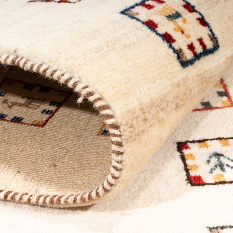 Alfombra de pasillo Alfombra Gabbeh - Loribaft Persa - 200 x 82 cm - beige