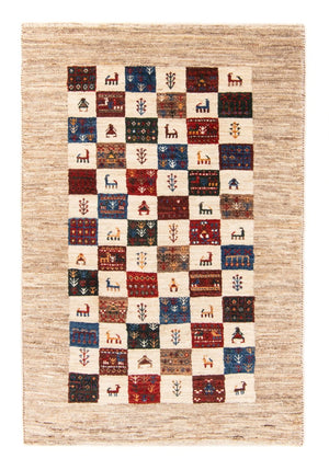 Alfombra Gabbeh - Loribaft Persa - 129 x 81 cm - multicolor