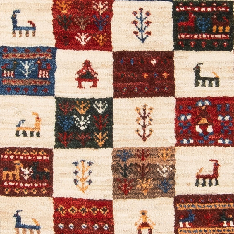 Alfombra Gabbeh - Loribaft Persa - 129 x 81 cm - multicolor