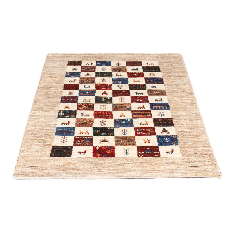 Alfombra Gabbeh - Loribaft Persa - 129 x 81 cm - multicolor