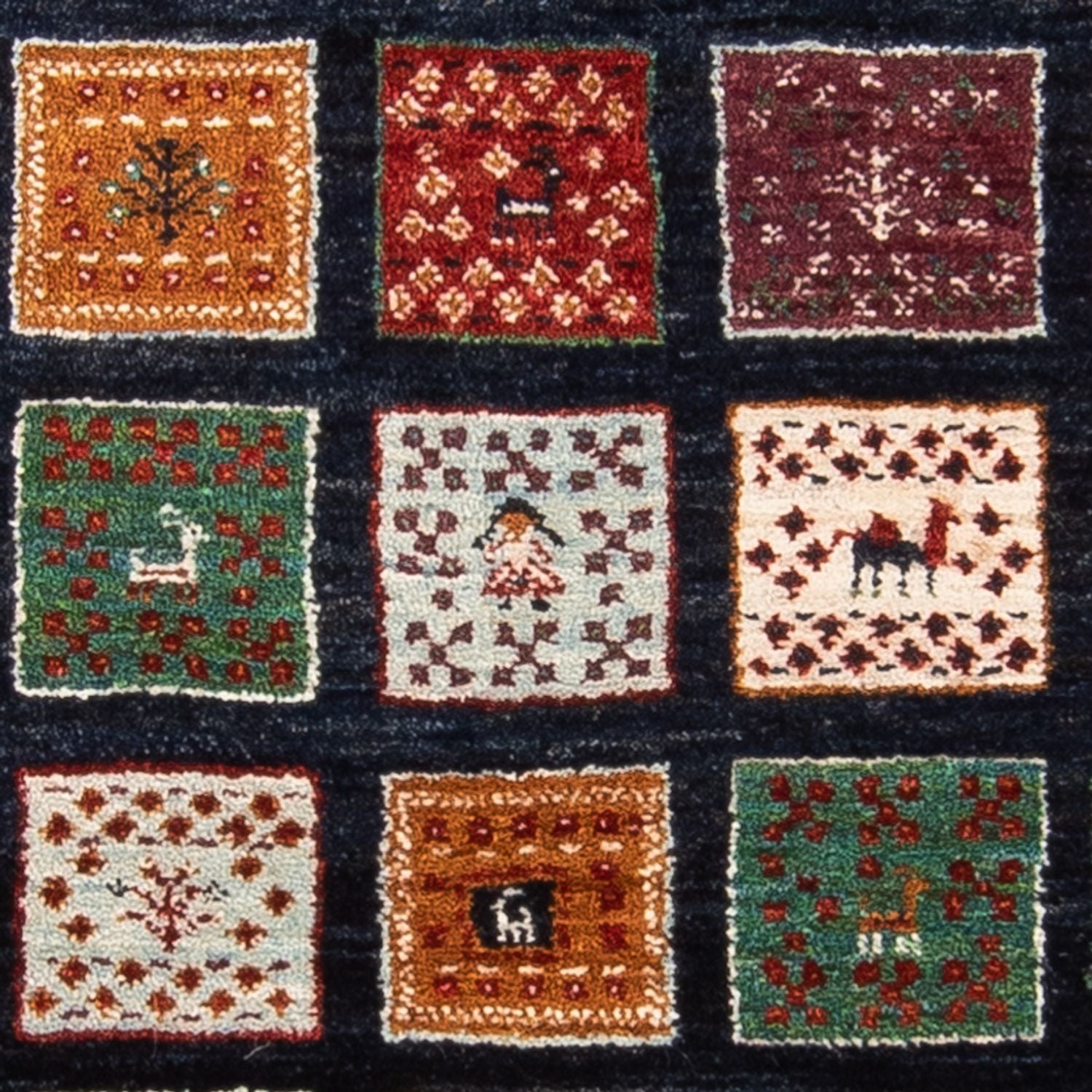 Alfombra Gabbeh - Loribaft Persa - 120 x 87 cm - multicolor