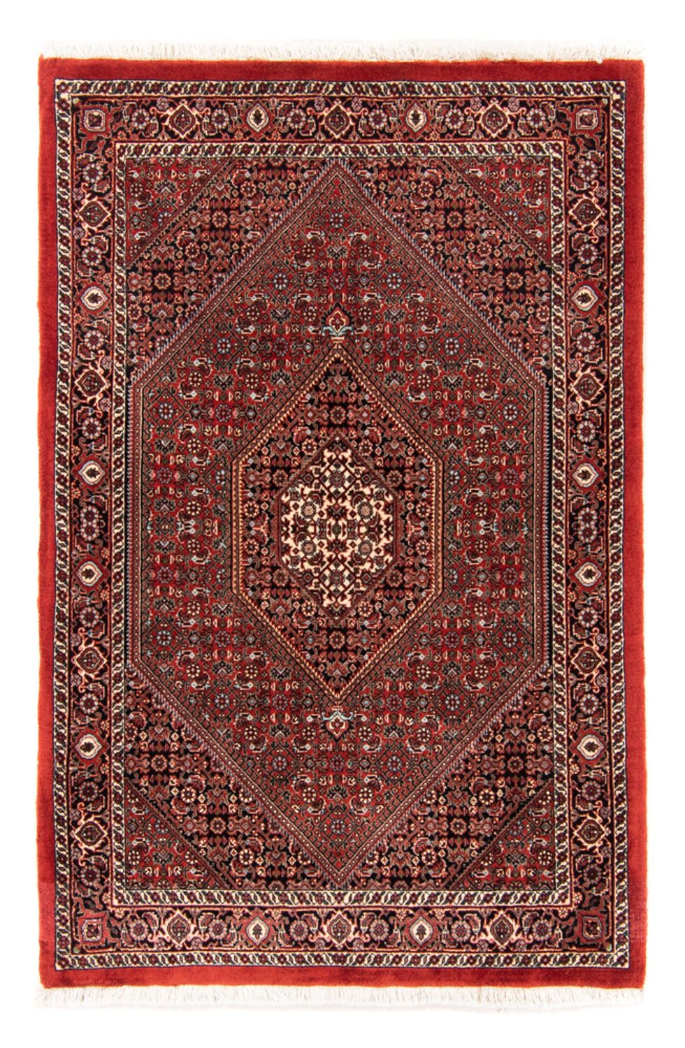 Alfombra persa - Bidjar - 140 x 92 cm - rojo