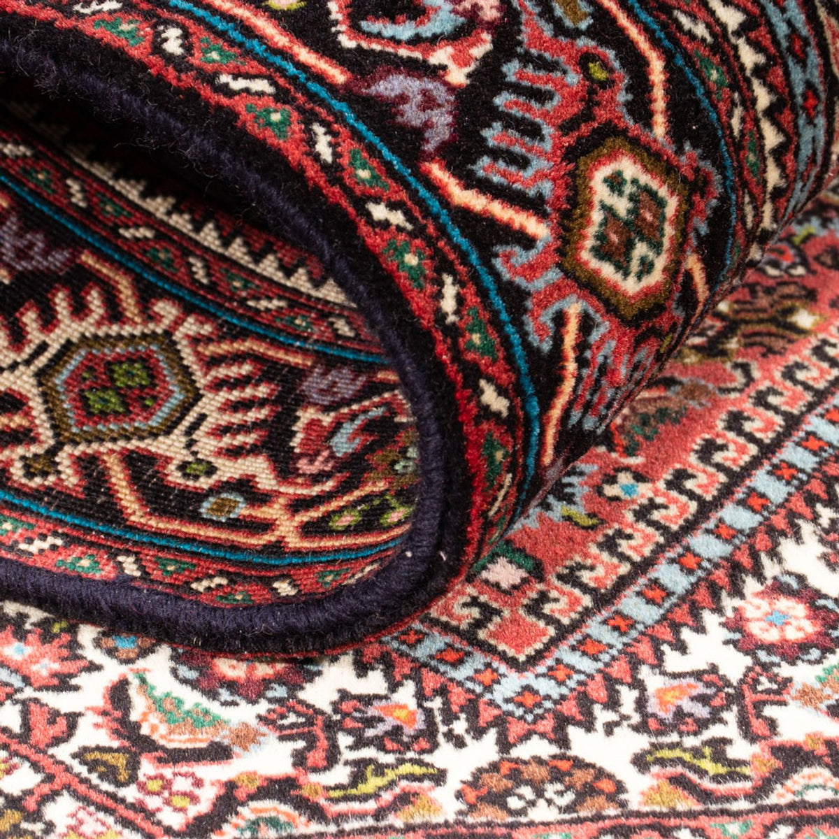 Alfombra persa - Bidjar - 140 x 82 cm - rojo