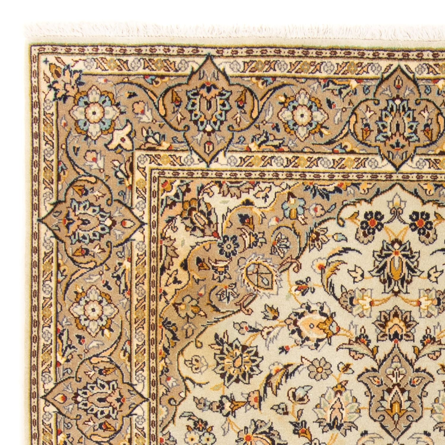 Alfombra persa - Keshan - 171 x 118 cm - beige