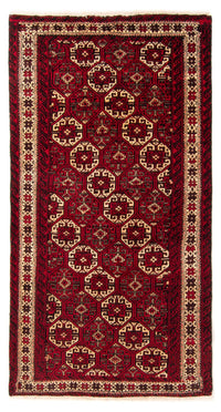 Alfombra de pasillo Alfombra Belutsch - 190 x 99 cm - rojo