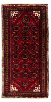Alfombra de pasillo Alfombra Belutsch - 188 x 94 cm - rojo