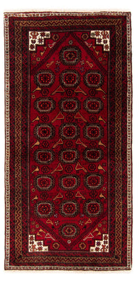 Alfombra de pasillo Alfombra Belutsch - 188 x 94 cm - rojo
