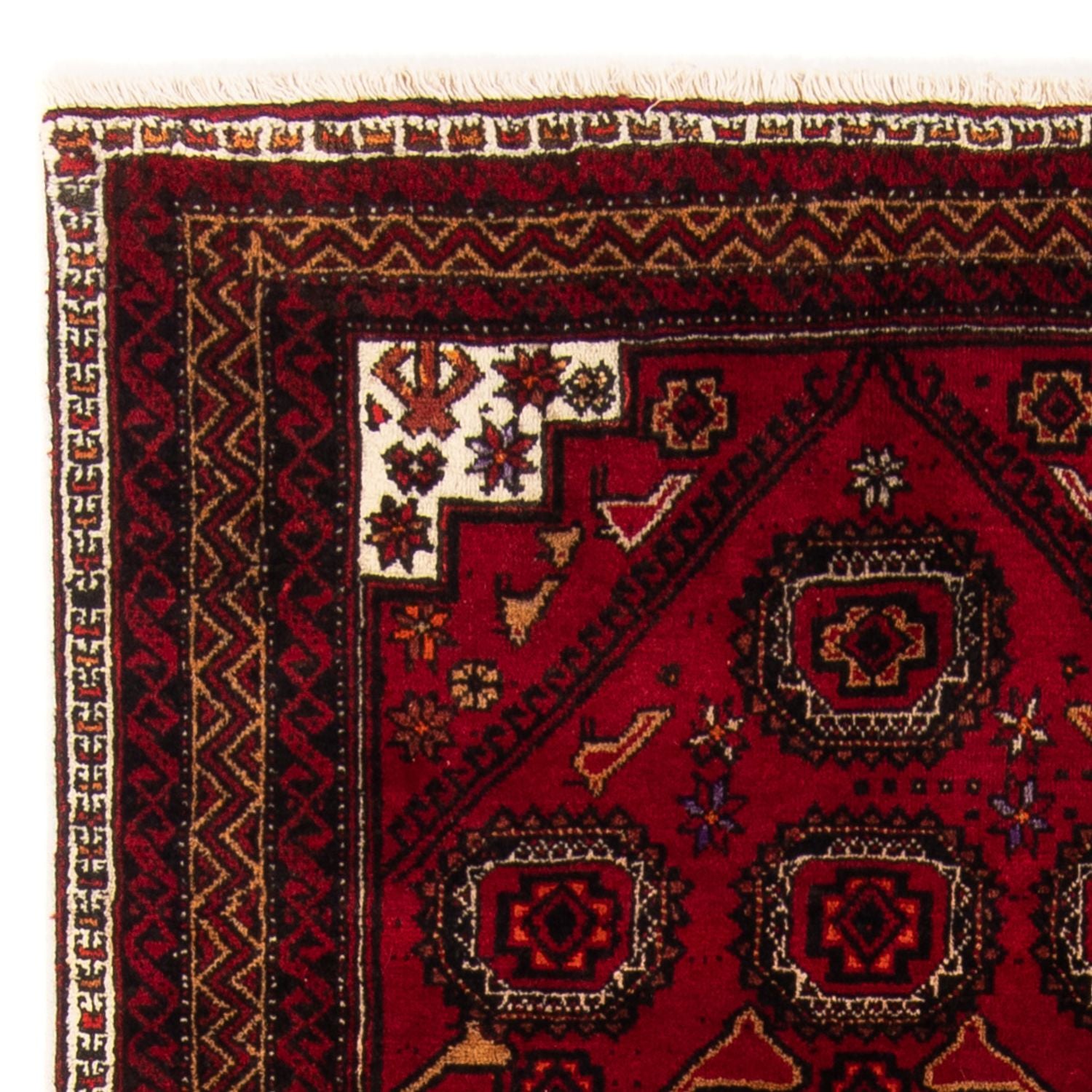 Alfombra de pasillo Alfombra Belutsch - 188 x 94 cm - rojo
