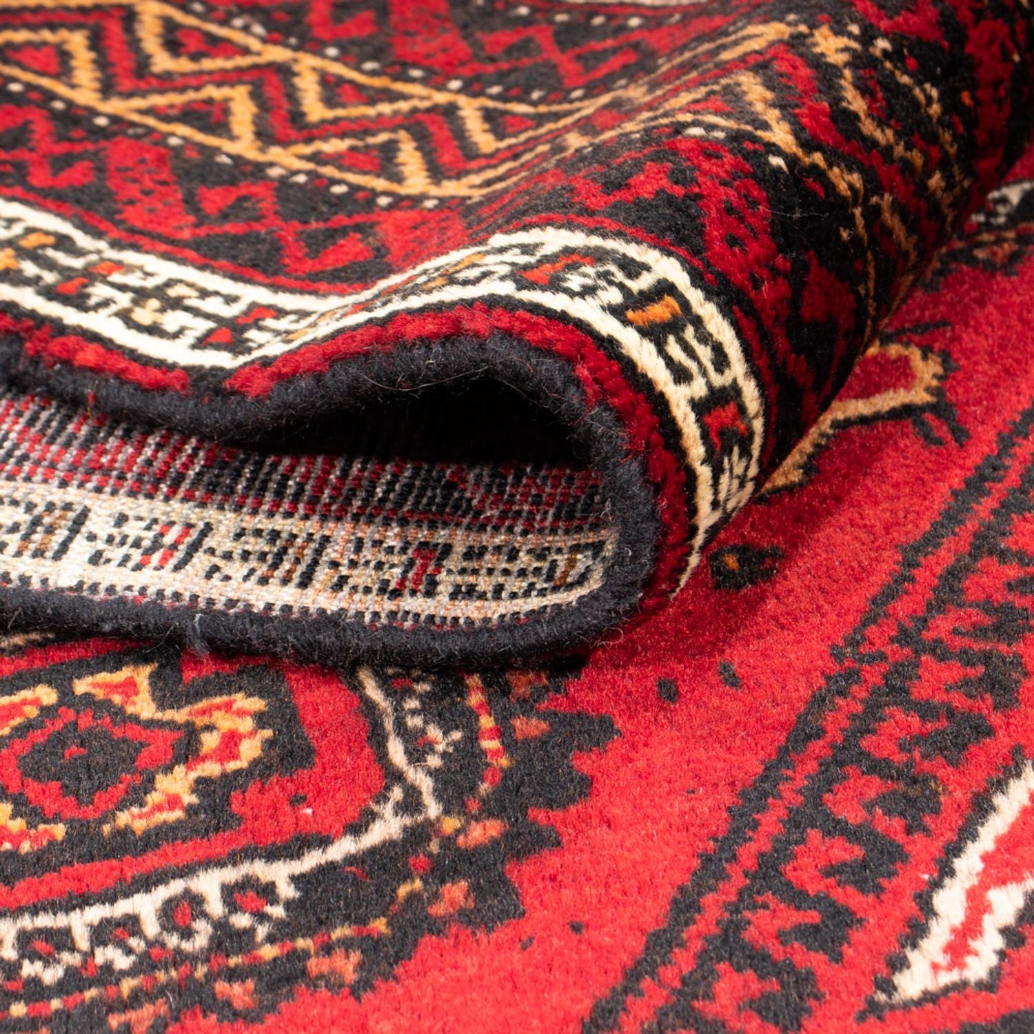 Alfombra de pasillo Alfombra Belutsch - 188 x 94 cm - rojo