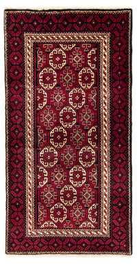 Alfombra de pasillo Alfombra Belutsch - 198 x 102 cm - rojo