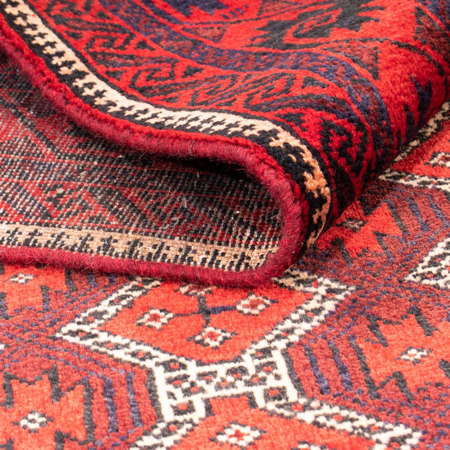 Alfombra de pasillo Alfombra Belutsch - 190 x 95 cm - rojo