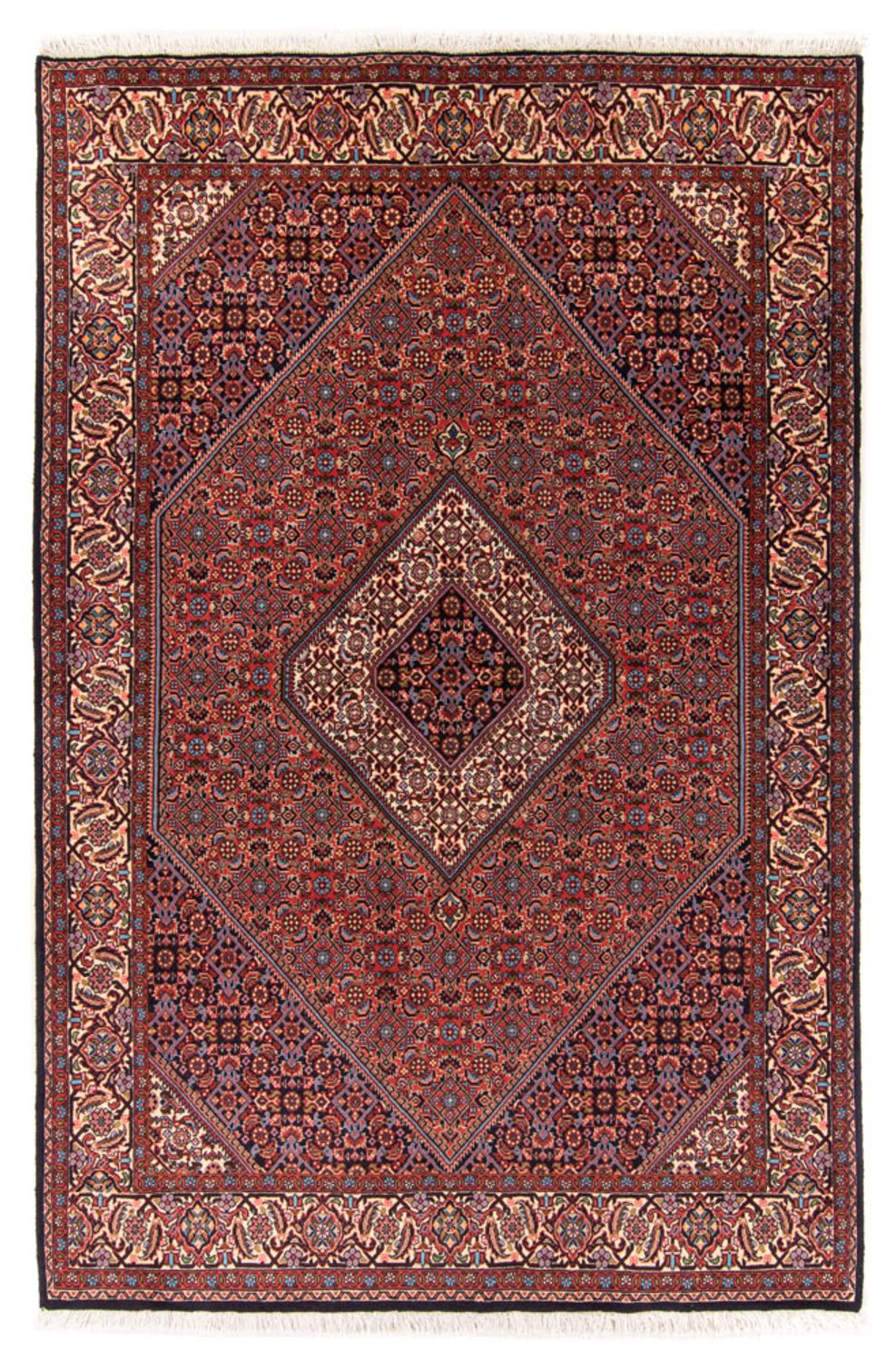 Alfombra persa - Bidjar - 214 x 160 cm - rojo