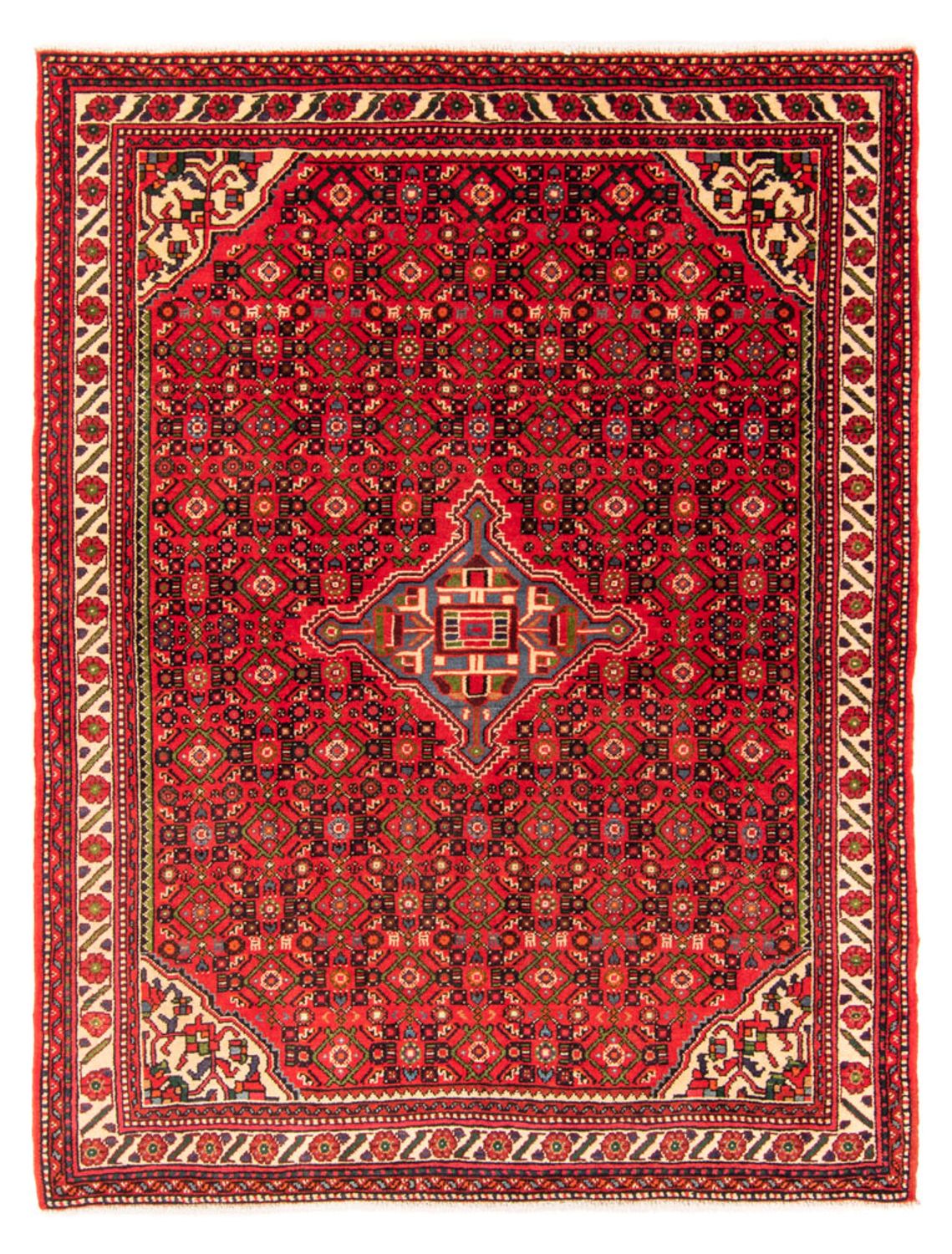 Alfombra persa - Nómada - 204 x 155 cm - rojo