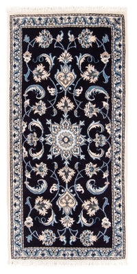 Alfombra persa - Nain - 149 x 69 cm - azul oscuro