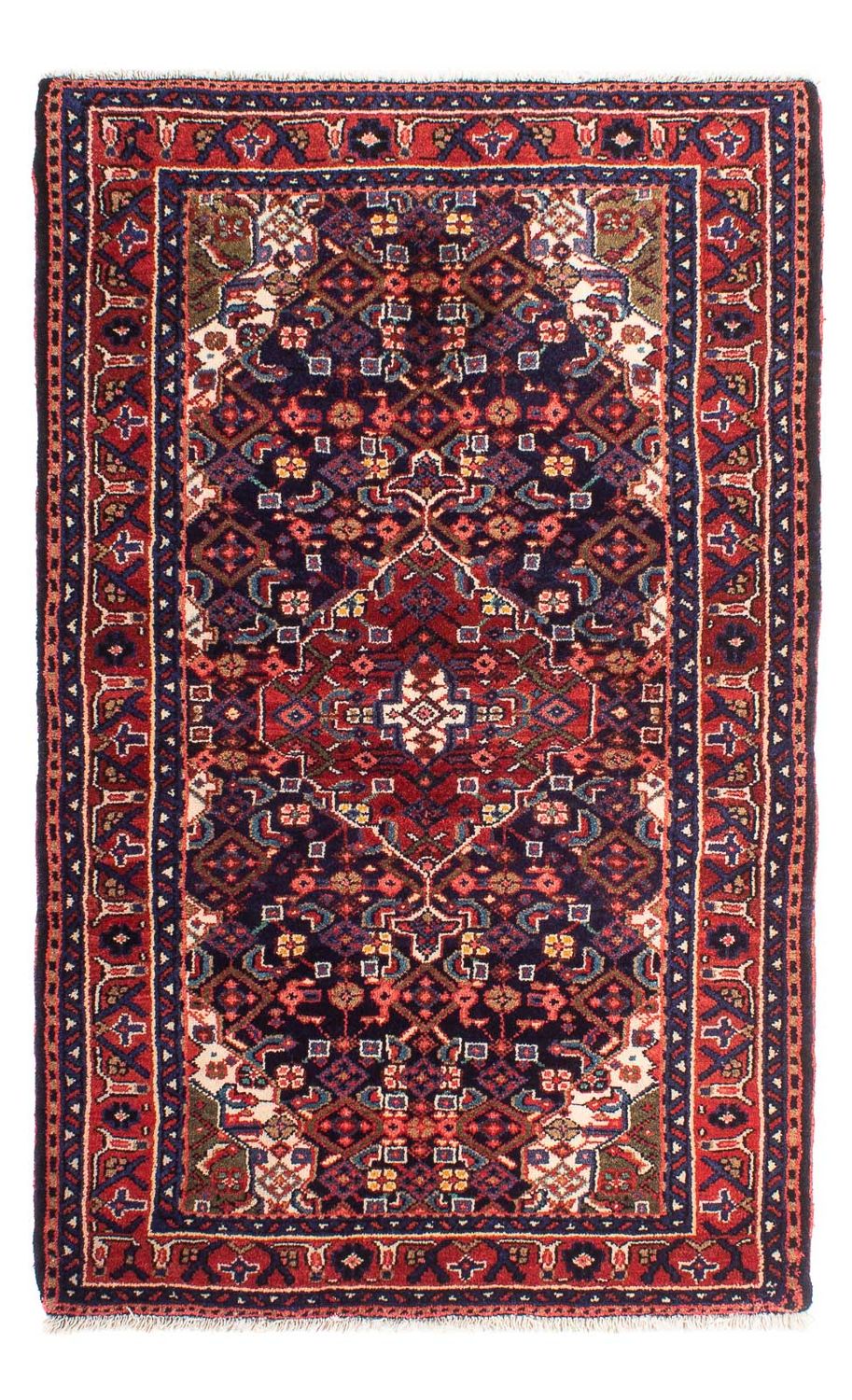 Alfombra persa - Nómada - 138 x 83 cm - azul oscuro
