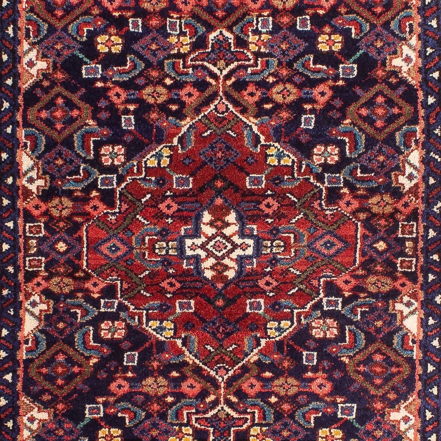 Alfombra persa - Nómada - 138 x 83 cm - azul oscuro