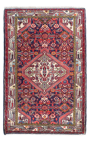 Alfombra persa - Nómada - 125 x 80 cm - azul oscuro