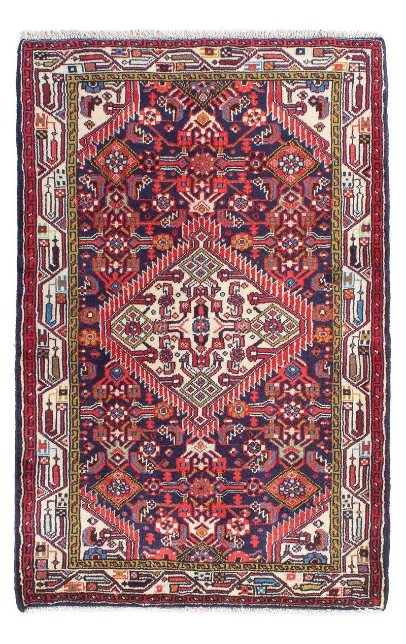 Alfombra persa - Nómada - 125 x 80 cm - azul oscuro