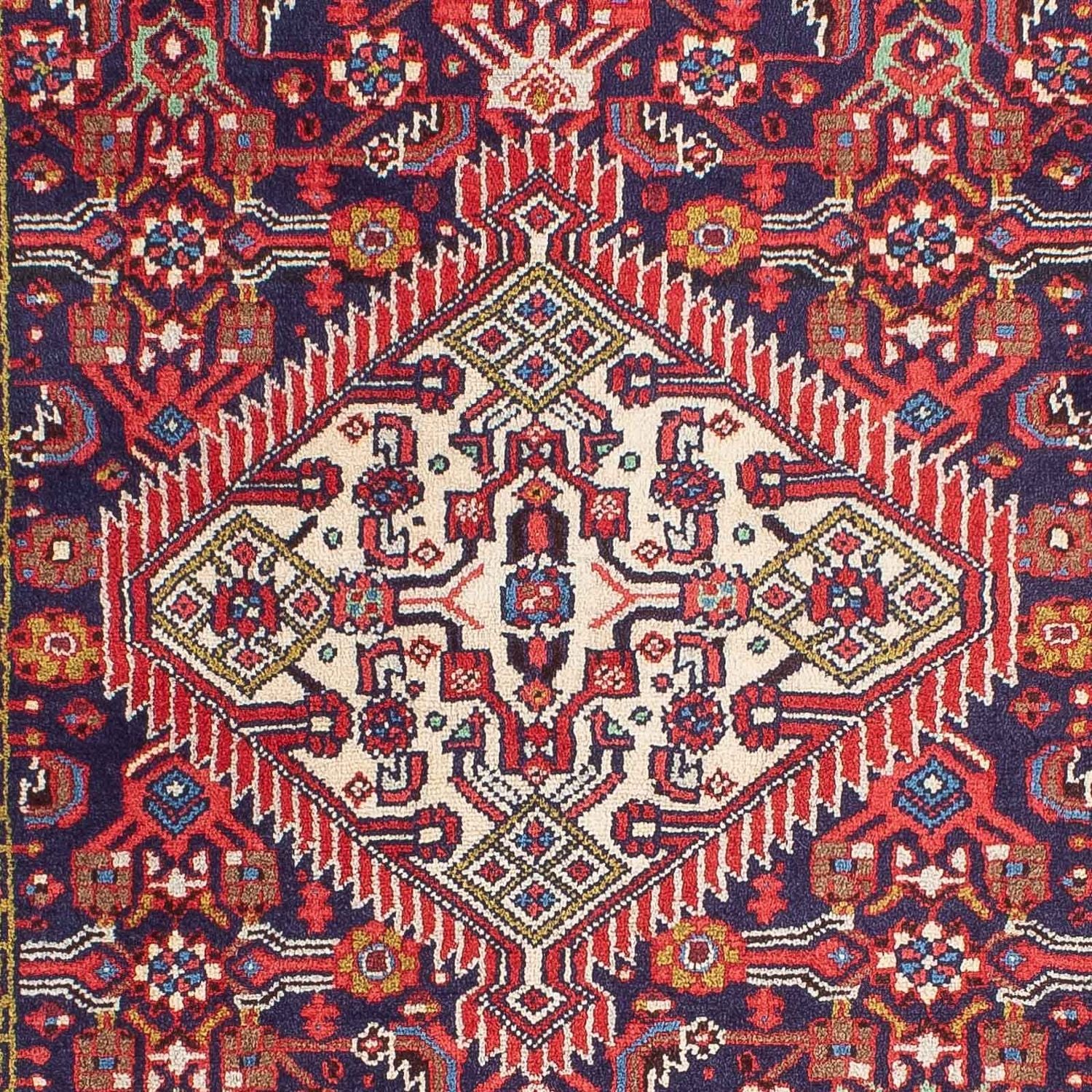 Alfombra persa - Nómada - 125 x 80 cm - azul oscuro