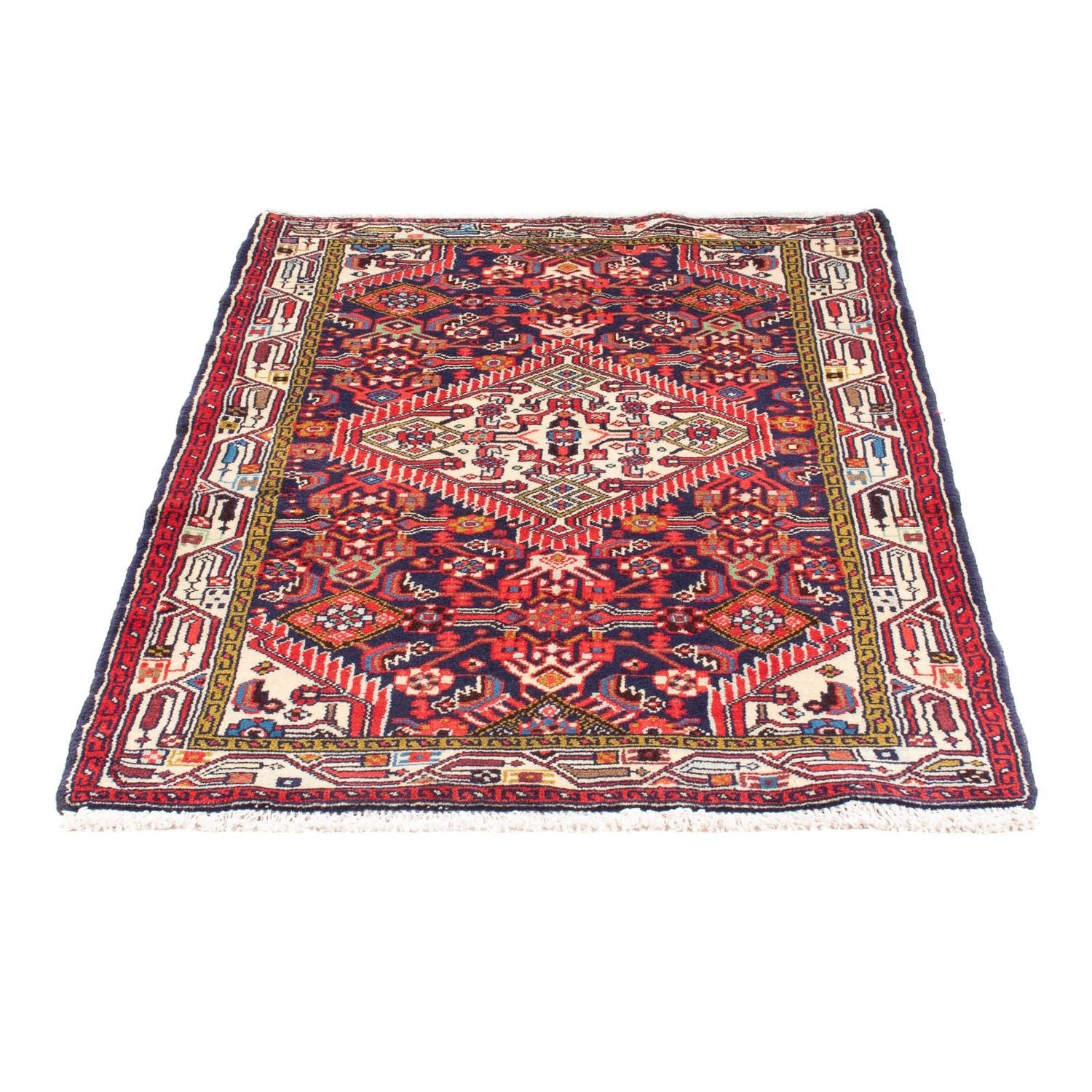 Alfombra persa - Nómada - 125 x 80 cm - azul oscuro