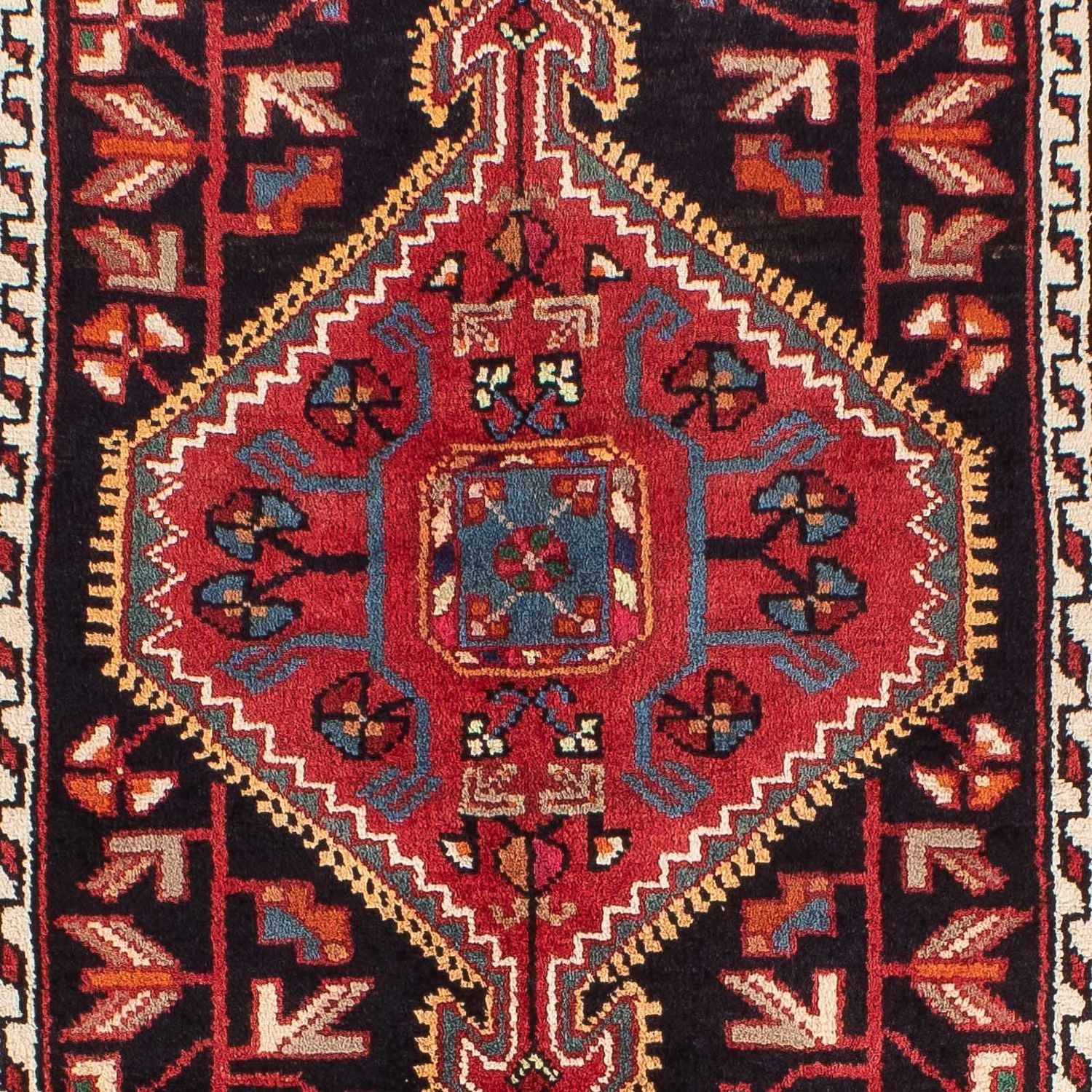 Alfombra persa - Nómada - 136 x 82 cm - azul oscuro