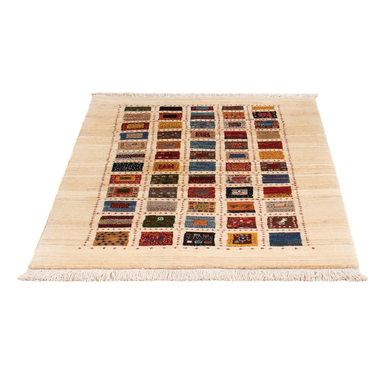Alfombra Gabbeh - Loribaft Persa - 128 x 86 cm - multicolor