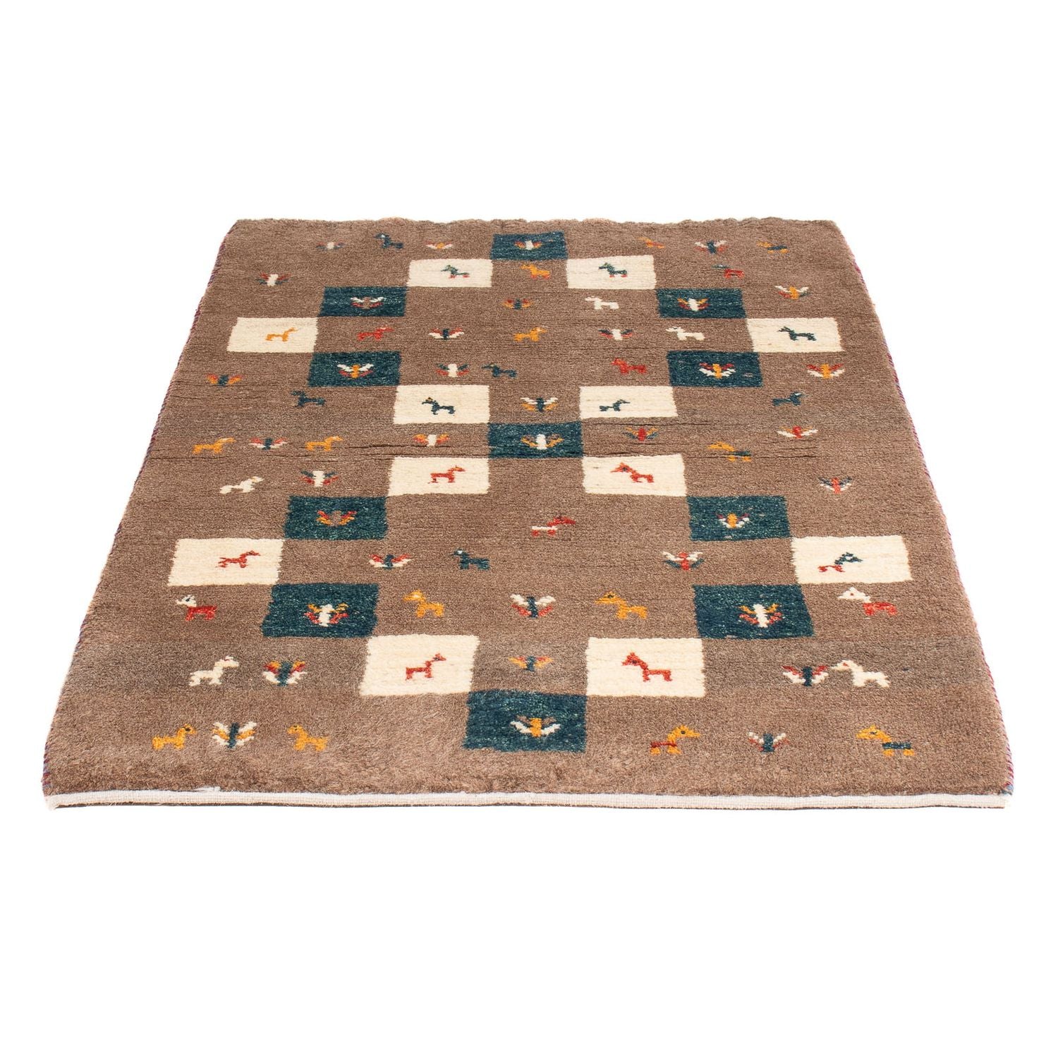 Alfombra Gabbeh - Persa - 139 x 82 cm - marrón