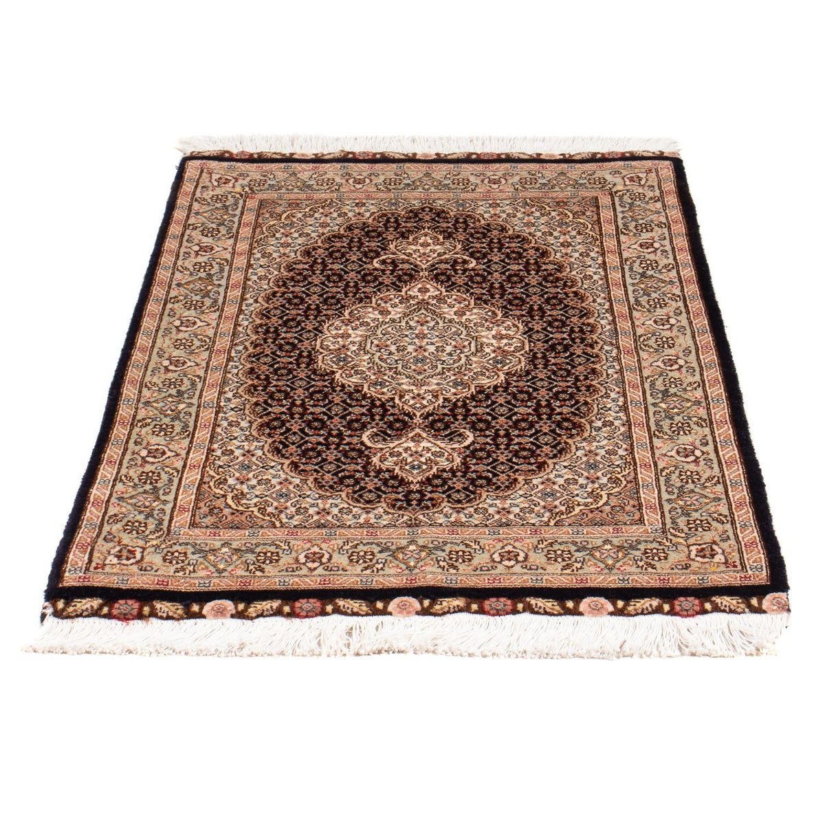 Alfombra Persa - Tabriz - Real - 95 x 60 cm - azul oscuro