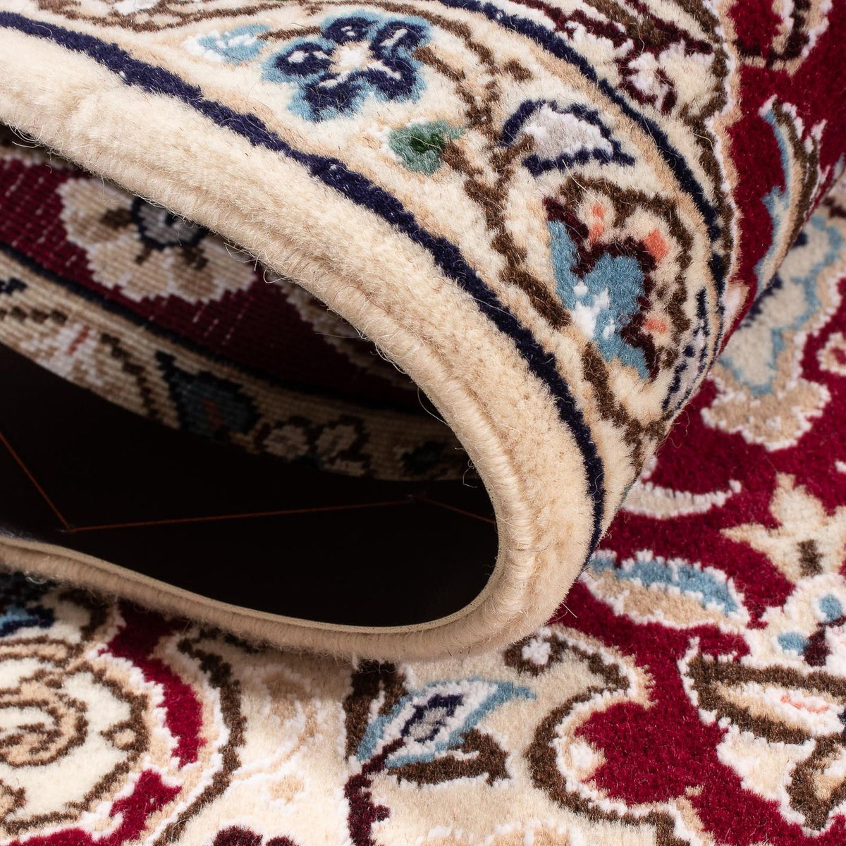 Alfombra Persa - Nain - Real - 93 x 65 cm - rojo