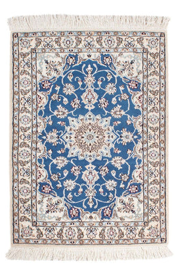 Alfombra Persa - Nain - Real - 95 x 67 cm - azul