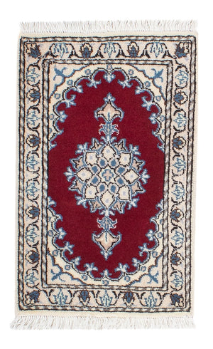 Alfombra persa - Nain - 60 x 40 cm - rojo vino
