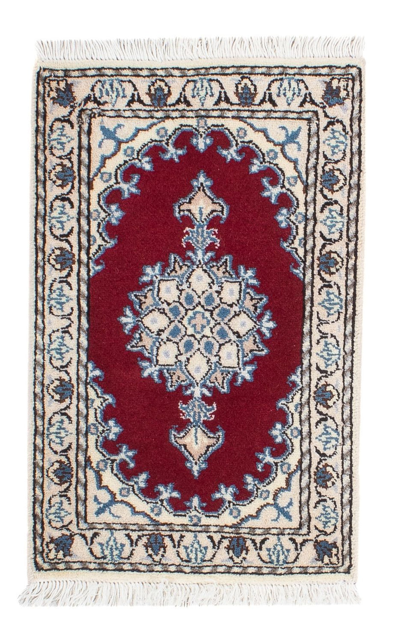 Alfombra persa - Nain - 60 x 40 cm - rojo vino