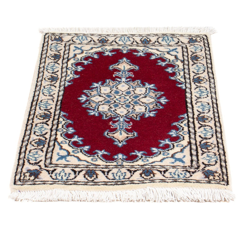 Alfombra persa - Nain - 60 x 40 cm - rojo vino