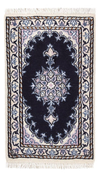 Alfombra persa - Nain - 60 x 40 cm - azul oscuro