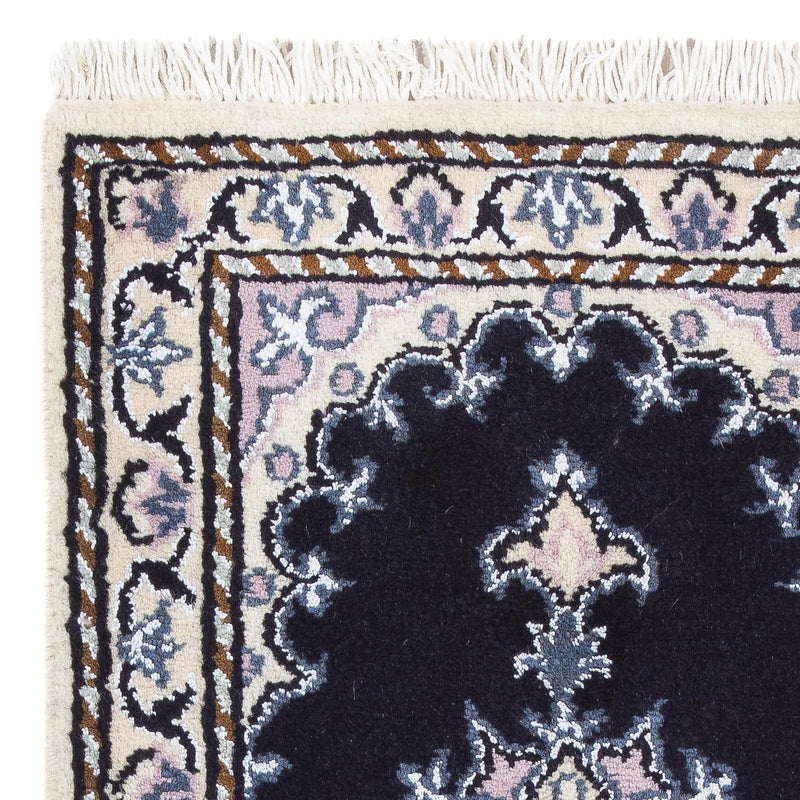 Alfombra persa - Nain - 60 x 40 cm - azul oscuro